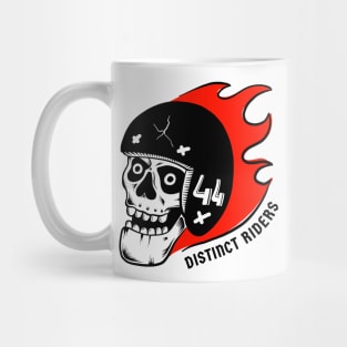 Distinct Riders – Rider 44 - Skull with flames - dark version Mug